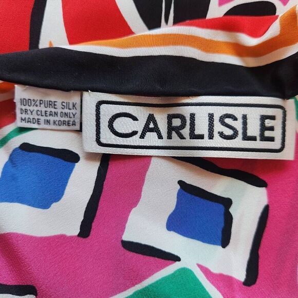 CARLISLE Scarf 100% Silk Floral Wrap Handbags Hairband Luxury - Picture 3 of 3